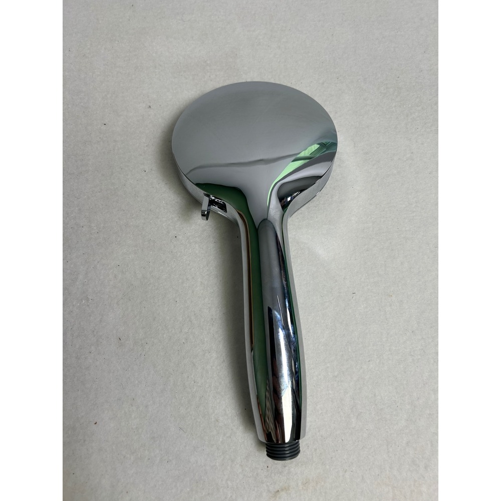 Modern Chrome Handheld Shower Head Multi-Setting Spray 5 Inch Round Face Silver - Picture 4 of 9